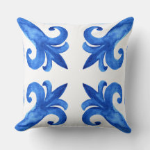 Minimalistische blaue und weiße botanische Akzent-