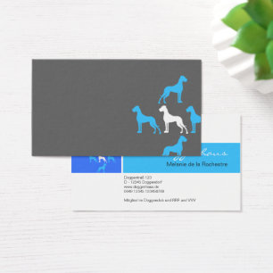 Minimalistische blaue und weiße Hundezucht-Identit