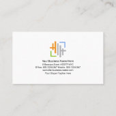 Minimalistische blaue vertikale Linien - blaue Reg Visitenkarte (Rückseite)