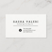 Minimalistische blaue Watercolor-Geschäfts-Karte Visitenkarte (Rückseite)