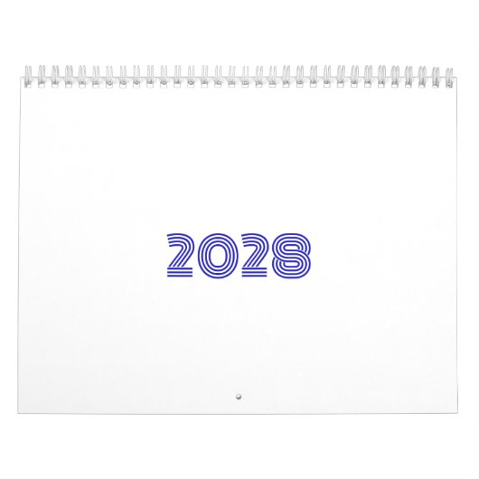 Minimalistische BlauTypografie Kalender (Titelbild)
