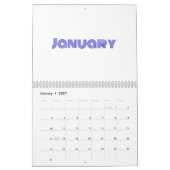 Minimalistische BlauTypografie Kalender (Jan 2027)