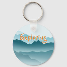 Minimalistische Blauwalzgebirge Mit Monogramm