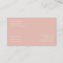 Minimalistische Blindfarben-Pink- und White-Busine Visitenkarte