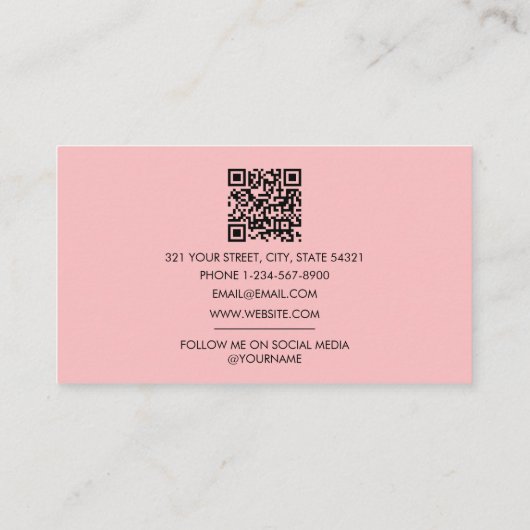 Minimalistische Blindfarbenvorlage für Monogramm-L Visitenkarte (Rückseite)