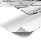 Minimalistische Blockierkuben aus Glas - Monochrom Poster (Ecke)