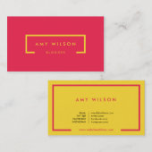 Minimalistische Blogger-Sozialmedium-helles rosa Visitenkarte (Vorne/Hinten)
