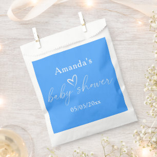 Minimalistische Blue Baby Dusche Geschenktütchen
