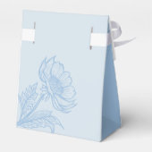 Minimalistische Blue Floral Gastgeschenk Hochzeit  Geschenkschachtel (Rückseite)