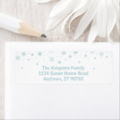 Minimalistische Blue Snowflake-Adresse (Insitu)