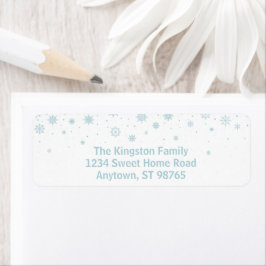 Minimalistische Blue Snowflake-Adresse