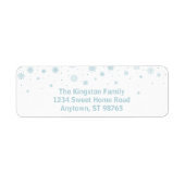 Minimalistische Blue Snowflake-Adresse (Vorne)