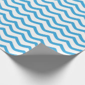 Minimalistische Blue Wave Art Print Geschenkpapier (Ecke)