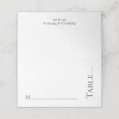 Minimalistische Blue Wedding Reception Platzkarten (Außenseite Aufgefaltet)