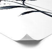 Minimalistische Blume Abstrakte Blumenart Poster (Ecke)