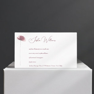 Minimalistische Blume-Aquarell-Visitenkarte Visitenkarte
