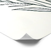 Minimalistische Blume Art Poster (Ecke)