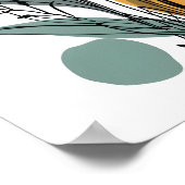 Minimalistische Blume Art Poster (Ecke)