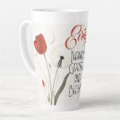 Minimalistische Blume bearbeitbare Slogan und Name Milchtasse (Linke Ecke)