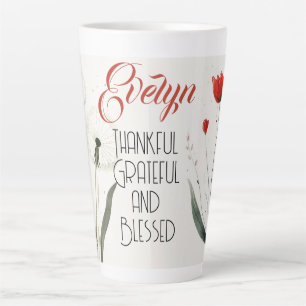 Minimalistische Blume bearbeitbare Slogan und Name Milchtasse