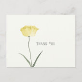 Minimalistische Blume Butternut Vielen Dank Postkarte (Vorderseite)