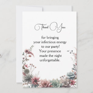 Minimalistische Blume Dankeskarte