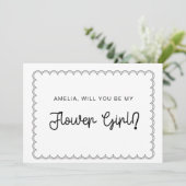 Minimalistische Blume Einladung (Stehend Vorderseite)