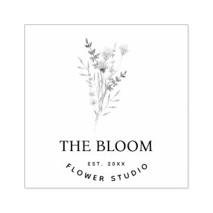 Minimalistische Blume Florist Gummistempel