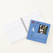 Minimalistische Blume Foto Pensionierung Blue Buch (Innenseite)