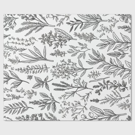 Minimalistische Blume Geschenkpapier (Flach)