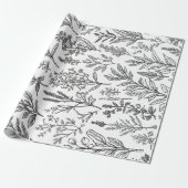 Minimalistische Blume Geschenkpapier (Ungerollt)