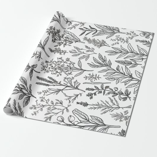 Minimalistische Blume Geschenkpapier (Ungerollt)