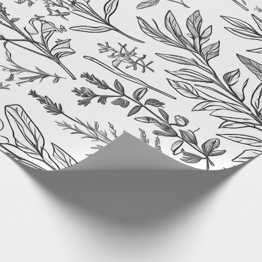 Minimalistische Blume Geschenkpapier (Ecke)