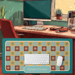 Minimalistische Blume - In der Palette der blenden Schreibtischunterlage