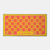 Minimalistische Blume - In Populärkelle Palette üb Schreibtischunterlage (Vorderseite)