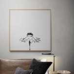 Minimalistische Blume in Schwarzweiß Zeichnend Lin Poster<br><div class="desc">Minimalistische Blume in Schwarz-Weiß-Poster Gezeichnet</div>