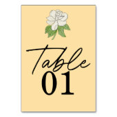 Minimalistische Blume Magnolia Tischnummer (Vorderseite)