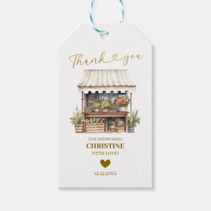 Minimalistische Blume Markt Vielen Dank Tag Geschenkanhänger