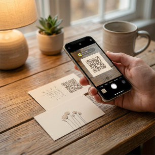 Minimalistische Blume mit geschmälerten Tonarten U Begleitkarte