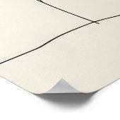 Minimalistische Blume Poppies Lineart Poster (Ecke)