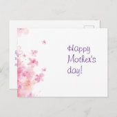 Minimalistische Blume Postkarte (Vorne/Hinten)