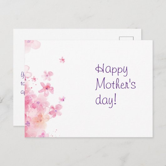 Minimalistische Blume Postkarte (Vorne/Hinten)