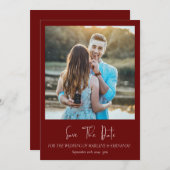 Minimalistische Blume Save the Date (Vorne/Hinten)