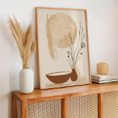 Minimalistische Blume und Bowl Boho Poster