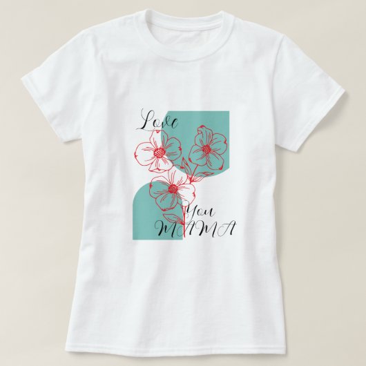 Minimalistische Blume und Text für die Mutterleihe T-Shirt (Design vorne)