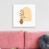Minimalistische Blume Vase & Arch mit Boho Style Leinwanddruck (Insitu (Wohnzimmer))