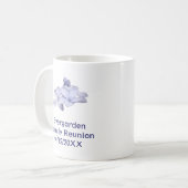 Minimalistische Blume Violet Pastel Family Wieders Kaffeetasse (Vorderseite Links)