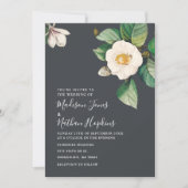 Minimalistische Blume White Camellia Hochzeit Einladung (Vorderseite)