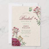 Minimalistische Blumen-Babyshower Einladung (Vorderseite)