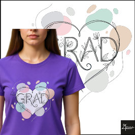 Minimalistische Blumen GRAD Pastell Herz Skizze T-Shirt